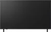 A black television screen with two black legs visible at the bottom. Voir les images du produit