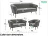 MEBLINI Mini Sofa 2-Sitzer für Wohnzimmer - Mini Lounge für Produktbild-Vorschau 7
