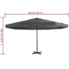 vidaXL Sonnenschirm mit Aluminium-Mast 500 cm Anthrazit Produktbild-Vorschau 6