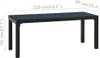 Panchina da giardino 110 cm in acciaio e WPC nero Anteprima dell’immagine prodotto 6