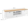 TV-Möbel Berge 160cm 2 Schubladen - weiß/Eiche Produktbild-Vorschau 18