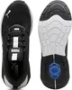 A top-down view of a pair of black Puma running shoes, with one shoe showing the top and the other showing the sole. Produktbild-Vorschau