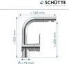 SCHÜTTE LONDON, umyvadlová baterie s výsuvnou sprchou, Náhled obrázku produktu 7