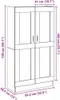 vidaXL Highboard Artisan dub 82,5 x 30,5 x 150 cm Materiál Náhľad obrázku produktu 8