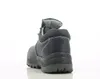 A black safety shoe is shown from the back against a white background. Produktbild-Vorschau