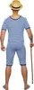 Nostalgischer Herren Ringel Badeanzug Baumwolle 20er 30er Produktbild-Vorschau 3