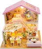 Puppenhaus Miniatur DIY Holz Puppenhaus Kit mit Moebeln mit Produktbild-Vorschau 9