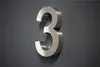 Hausnummer Premium Edelstahl in 3D Design Arial H20cmxT3cm Produktbild-Vorschau 1