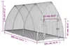 vidaXL Hasenstall Silbern 105x300x120 cm Verzinkter Stahl Produktbild-Vorschau 8