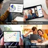 A collage of four images showing different uses of a tablet: online courses, business meetings, navigation, and watching movies. Podgląd zdjęcia produktu