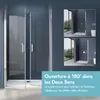 doporro Double porte de douche transparent 85cm Paroi de Voir les images du produit 2