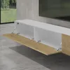 doporro Mobile Porta TV Sospeso 320 cm con 4 Ante Bianco Anteprima dell’immagine prodotto 5