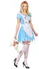 Alice-Horrorkostüm Halloween-Damenkostüm blau-weiss - M Produktbild-Vorschau 1