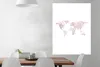 MuchoWow® Poster Weltkarte - Aquarellfarbe - Rosa 90x120 cm Produktbild-Vorschau 2