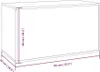 vidaXL Skrzynia do przechowywania dąb wędzony 84x42x46 cm Podgląd zdjęcia produktu 18