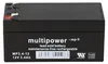 A black lead-acid battery with white text and logos. Podgląd zdjęcia produktu