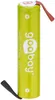 A single green AAA battery with red and black connectors attached. Podgląd zdjęcia produktu