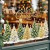 Fensterbild Weihnachten Tannenwald Schneeflocken W14 Produktbild-Vorschau 2
