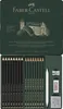 An open tin of Faber-Castell graphite pencils and accessories. Podgląd zdjęcia produktu