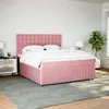 Boxspringbett mit Matratze Rosa 180x200 cm Samt Produktbild-Vorschau 5
