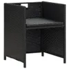 vidaXL Chaises de jardin 4 pcs. Poly rotin noir Voir les images du produit 8
