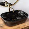 Umywalka nablatowa Rea Belinda Black Marble shiny Podgląd zdjęcia produktu 3