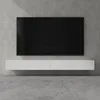 doporro Mobile Porta TV Sospeso 280 cm con 4 Ante Bianco Anteprima dell’immagine prodotto 2