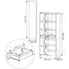 Kancelárska skriňa 80 cm, 1 dvere, 3 zásuvky FRAMIRE Náhľad obrázku produktu 7
