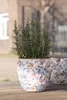 Clayre & Eef Blumentopf Ø 18x17 cm Blau Beige Keramik Produktbild-Vorschau 4