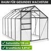 BRAST Gewächshaus Aluminium mit Fundament | 310x190x195cm | Produktbild-Vorschau 9