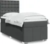 Schlichtes Boxspringbett mit Matratze - Dunkelgrau 100x200 Produktbild-Vorschau 1
