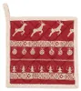 Clayre & Eef Topflappen 20x20 cm Rot Beige Baumwolle Produktbild-Vorschau 1