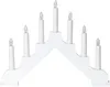 A white, seven-flame electric candle arch for a window. Podgląd zdjęcia produktu