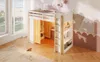Lit mezzanine 90 x 200 cm avec armoire et étagère, en pin Voir les images du produit 18