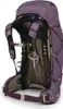A rear view of a purple trekking backpack. Produktbild-Vorschau