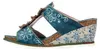Laura Vita Damen Pantolette Keilabsatz Niete Ornament HACEO Produktbild-Vorschau 2