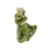 Froschkönig mit Krone Gartenfigur sitzend aus Keramik Höhe Produktbild-Vorschau 2