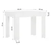 Homestyle4u Essgruppe mit 2 Stühlen 3 tlg Esstisch Set Weiß Produktbild-Vorschau 4