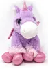 A plush toy unicorn sitting on a white background. Voir les images du produit