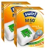 Two boxes of Swirl M 50 vacuum cleaner bags are shown side-by-side against a white background. Produktbild-Vorschau