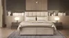 Boxspringová postel DELTA 3 - 180x200, světle béžová Náhled obrázku produktu 2
