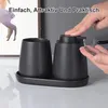 3-teiliges Badezimmer Set matt schwarz – Keramik Produktbild-Vorschau 4
