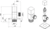 Aloni Eckregulierventil Eckventil Quadro 1/2" x 3/8" Produktbild-Vorschau 2