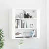 vidaXL Wandschrank Weiß 80x33x80 cm Holzwerkstoff Produktbild-Vorschau 2