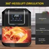 HOMCOM Heißluftfritteuse 6,5 L 1700W mit 8 Menüs Produktbild-Vorschau 7