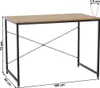 A product shot of a desk with dimensions indicated. Náhľad obrázku produktu
