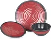 Melamin Camping Geschirr Set 4 Personen Stone Red + 4 Produktbild-Vorschau 2