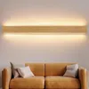 ZMH LED Wandleuchte innen Wandlampe Holz 100 CM 36W Modern Produktbild-Vorschau 1