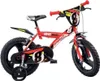 A red and black children's mountain bike with training wheels. Náhľad obrázku produktu