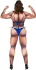 Mom Bodybuilderin Kostüm Blau  Blau One Size Produktbild-Vorschau 3